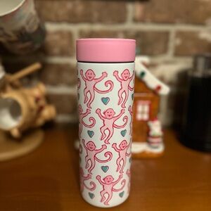 Roller Rabbit Pink Monkey Print Thermos
